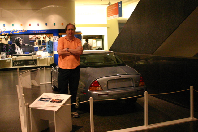 photo of me and my EV1 in the Smithsonian
